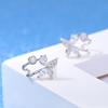 Earrings Women's Guochao Fashion Micro-inlaid Zircon Flower Butterfly Stud Earrings Ear Jewelry