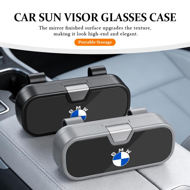 NYTB6 Car Glasses Holder Sun Visor Storage Box Cards Tickets Eyeglass Case For BMW M3 M5 X3 E93 F10 F20 F30 F40 F15 F25 F26 F31 F49