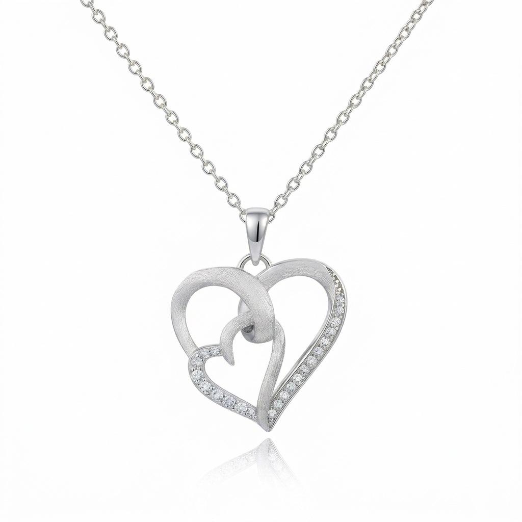 WUIHA Vintage 925 Sterling Silver D Color Real GRA Moissanite Diamond Heart Pendant Necklace Wedding Engagement Fine Jewelry