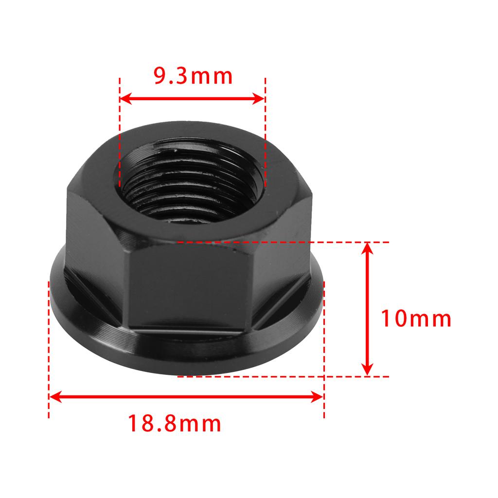 6x Rear Sprocket Nuts M10 X 1 Black For Ducati 1098 1098S 1098R 1198 S 2007-2011