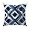 Blue & White Geometric Double-Sided Printed Pillow Cover Short Plush Suitable Living Rooms Bedrooms Sofas Throw Cushion Cover