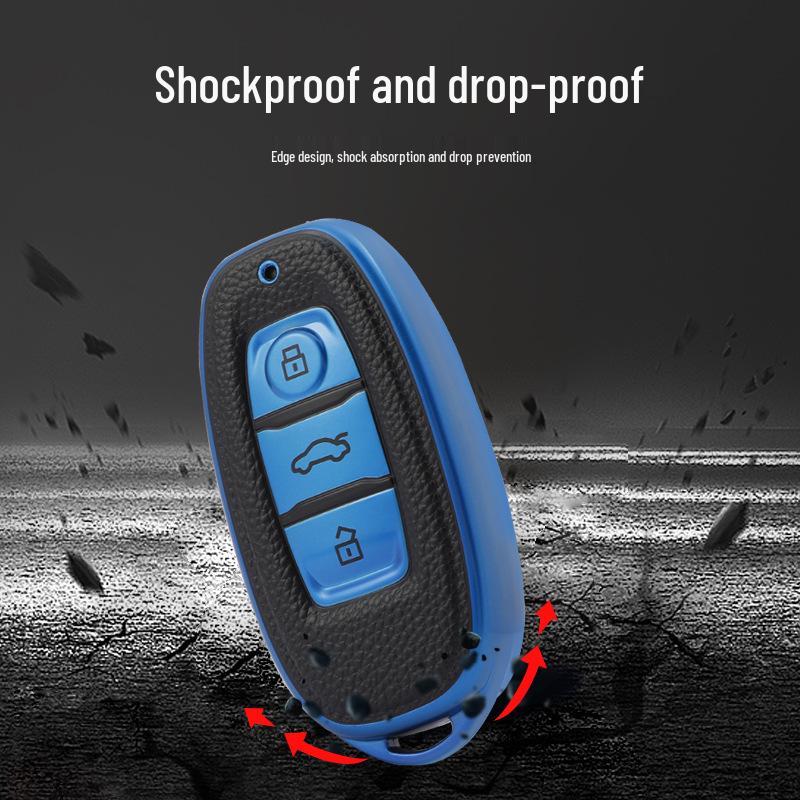 Кейс для ключа FAW Hongqi H7: Премиальная кожаная оболочка и стильная пряжка для мужчин и женщин