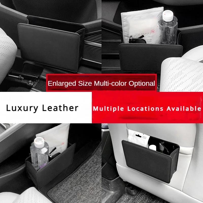 Складной мусорный бак для боковой двери автомобиля, многофункциональный ящик для хранения из искусственной кожи, автомобильный органайзер, подвесная сумка для хранения на спинку сиденья, мусорное ведро