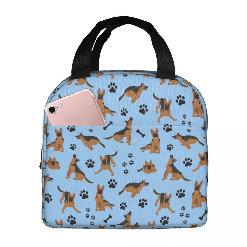German Shepherd Dog - Black And Tan Insulated Lunch Bag for Women Kids Leakproof Food Boxes Thermal Lunch Box Tote