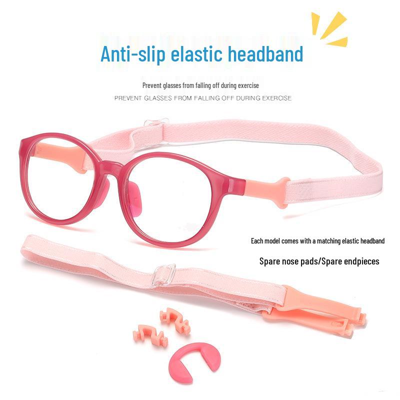 Детские силиконовые очки с защитой от скольжения: Модные оправы для очков, блокирующие синий свет 9109