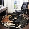 1pc Wolf Moon Office Round Area Rug, Indoor Mat Suitable For Office, Under Office Chairs Bedroom Living Room Home Decor, Room Deco 184