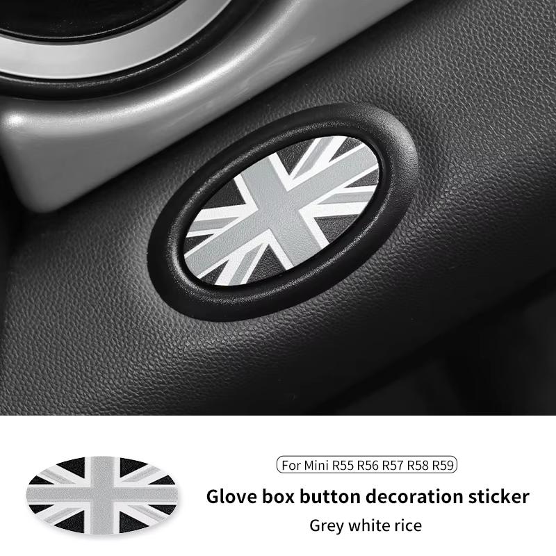 Co-pilot Storage Box Button PU Leather Sticker For Mini Cooper R56 R55 R57 R58 R59 Car Interior Sticker Accessories