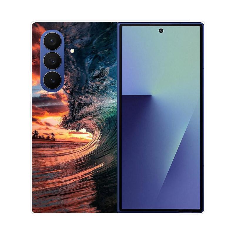 Прозрачный складной чехол для телефона Samsung Galaxy Z Fold 6 7 Прозрачная ударопрочная жесткая крышка из ПК для Samsung Z Fold7 Fold6 Чехол Capa