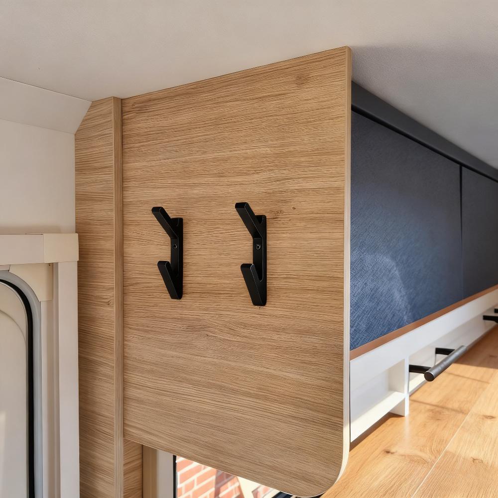 Universal 3D Printed Hook Set of 2, Ideal for Home, RV and Wardrobe, Simple Installation & Space-Saving Design