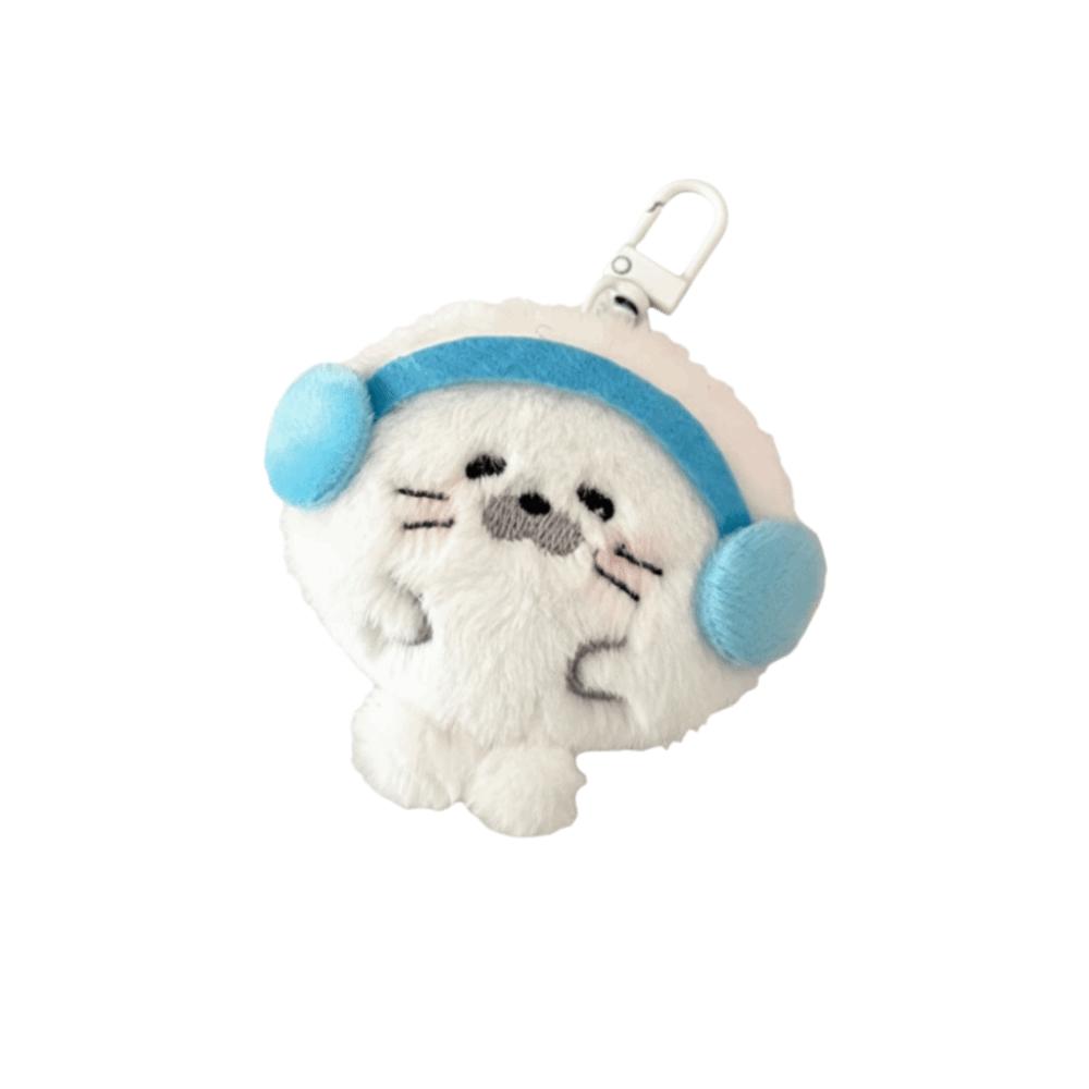 Chubby Plush Seal Pendant Kawaii Stuffed Doll Pendant Cute Fuzzy Seal Keychain Kids