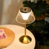 Crystal Table Lamp, Dimmable 3 Colors LED Romantic Diamond Crystal Lamp, Rechargeable Touch Lamp Cordless for Home Decoration