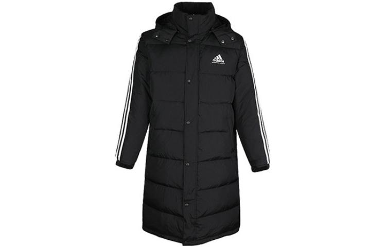 Men's Jacket Adidas Down Jackets Men's Black Hooded Moderate Quilted Down Jacket