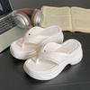 Fashion Cool Sandals Summer 2025 New Style Flip Flops Women's EVA Thick Sole Fashionable Slope Heel Height Increasing Beach