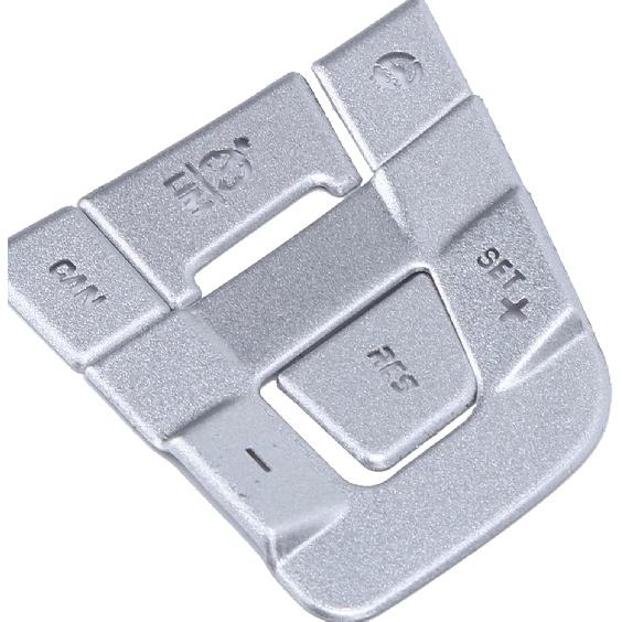 10PCS/Set Steering Wheel Button Trim,Aluminium Alloy Steering Wheel Control Switch Button Sticker Silver Replacement for Land Discovery Sport