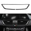 Car Air Vent Sticker Center Console AC Decals Carbon Fiber Trim For Alfa Romeo Giulia 952 2017 2018