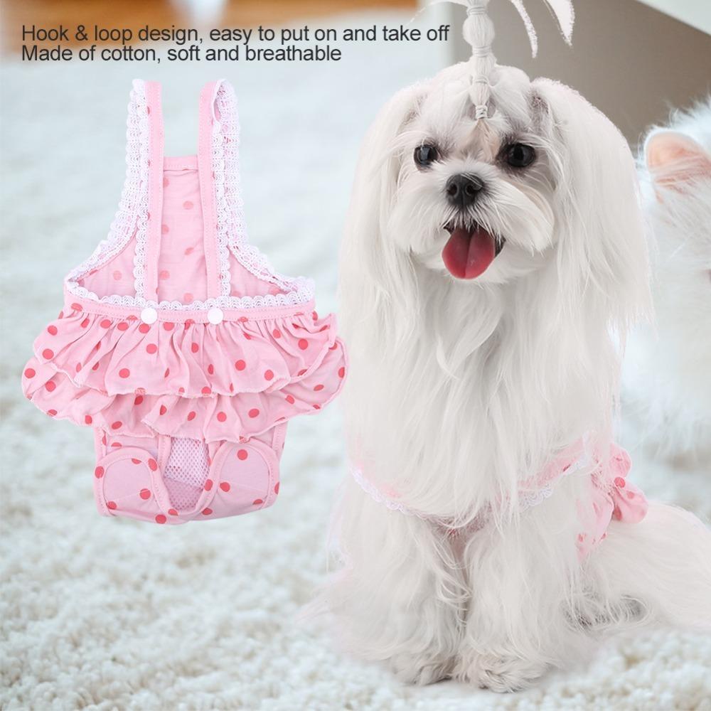 Suspender Style Pet Period Pants Absorbent Dog Suspender Panties Dog Diaper Skirt Home Wear