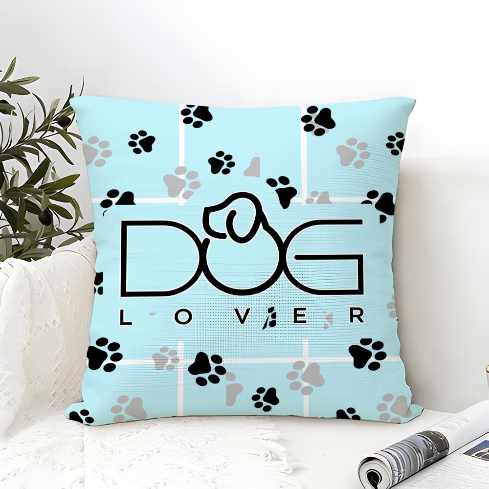 Animal Alphabet Pillow Case Cotton Linen Fabric Square Zipper Pillowcase Home Decorative Living Room