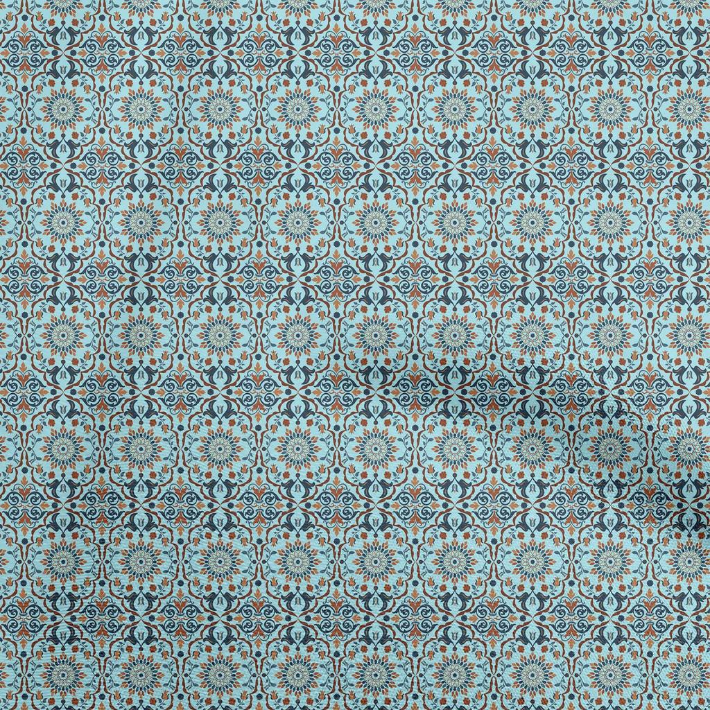 oneOone Ткань Cotton Flex Dusty Blue, азиатские проекты поделок Suzani, декоративная ткань, напечатанная по ярдам, 40 дюймов