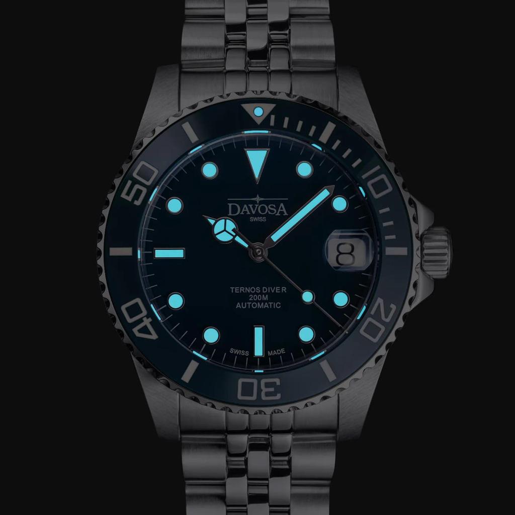 Davosa Ternos Medium Amaranto Автоматические Швейцарские Серебристые Часы, Сделано, 166.195.04, Мужские,