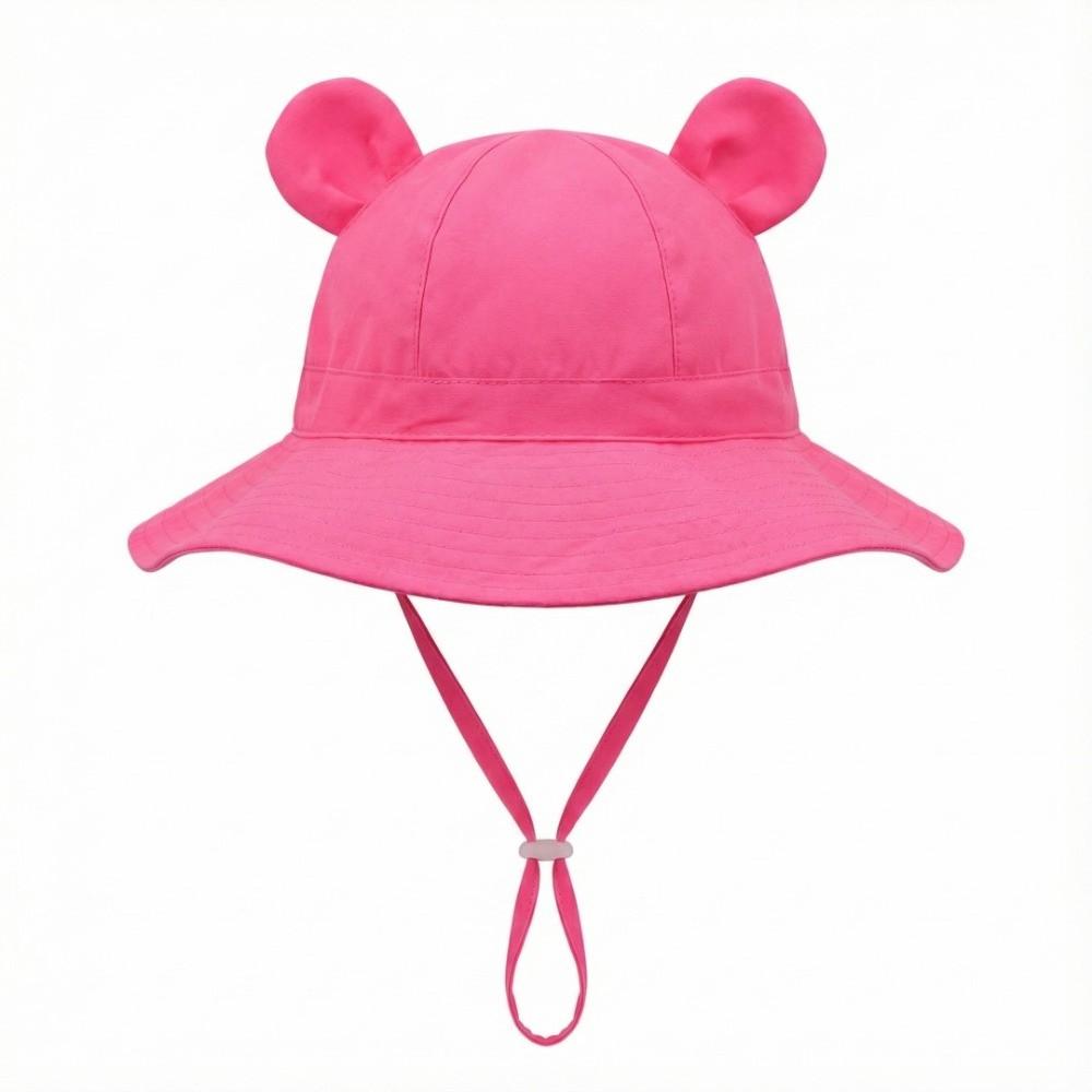 Cartoon Bear Kids Sunshade Bucket Cap Breathable Folding Baby Sun Hat Children Fisherman Hat Girls