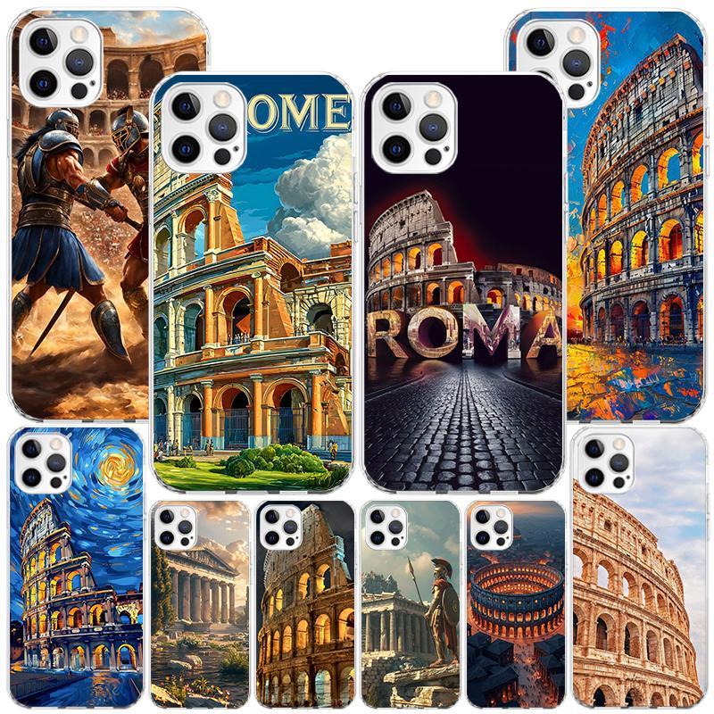 Roman Colosseum Phone Case For iPhone 17 Air 16 Pro Max 16E 15 + 14 Plus 11 12 13 Mini 7 8 SE Gift Print Cover Fundas