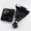 5 6 Speed Gear Head Black Shift Knob Gear Knob Boot Gaiter Frame For Volkswagen VW Passat B6