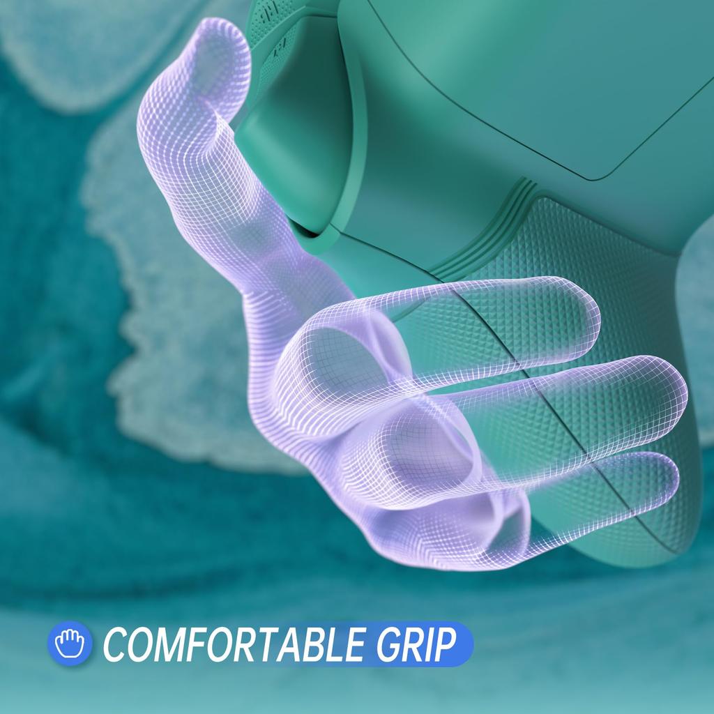 Комплект кнопок eXtremeRate ASR Circle Ring Full Shell совместим с Xbox Core, имеет мягкую резиновую рукоятку с 3D ромбовидным узором и низ и является