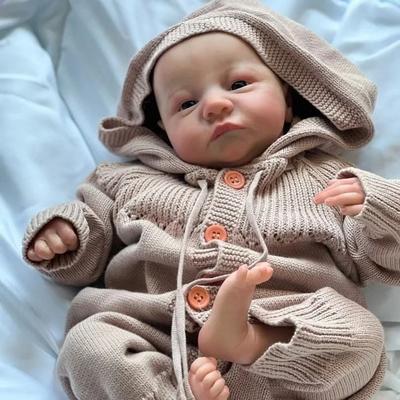 Имитация виниловой куклы 48 см Детская кукла Полностью мягкая цельная 3D кукла-реборн для младенцев