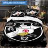 Football Club Emblem 3pcs K-pop music group Bedding set,Ideal for Bedroom, Dormitory,Including Duvet Cover And 2pcs Pillowcases,Fan gifts