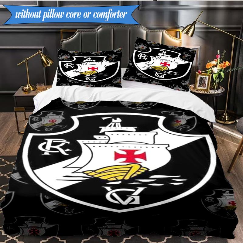 Football Club Emblem 3pcs K-pop music group Bedding set,Ideal for Bedroom, Dormitory,Including Duvet Cover And 2pcs Pillowcases,Fan gifts