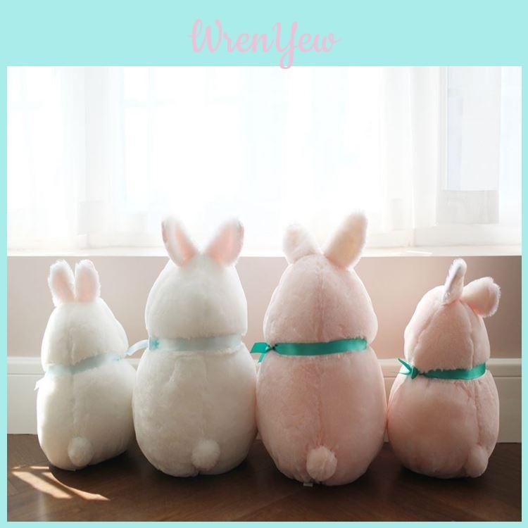 Soft And Cuddly Cute Kids Baby Plush Bunny In Pink And White For Perfect Gift Giving