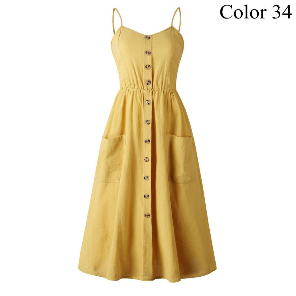 Sexy V Neck Backless Floral Summer Beach Dress Women Striped Button Pineapple Party Midi Dresses