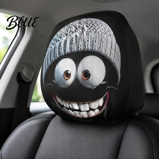 Уникальные комплекты для модификации салона автомобиля 4 шт. Чехлы на подголовники Хэллоуин Жуткое лицо призрака Аксессуары для сидений Защитник Универсальный Автодекор для внедорожника Грузовика Забавный