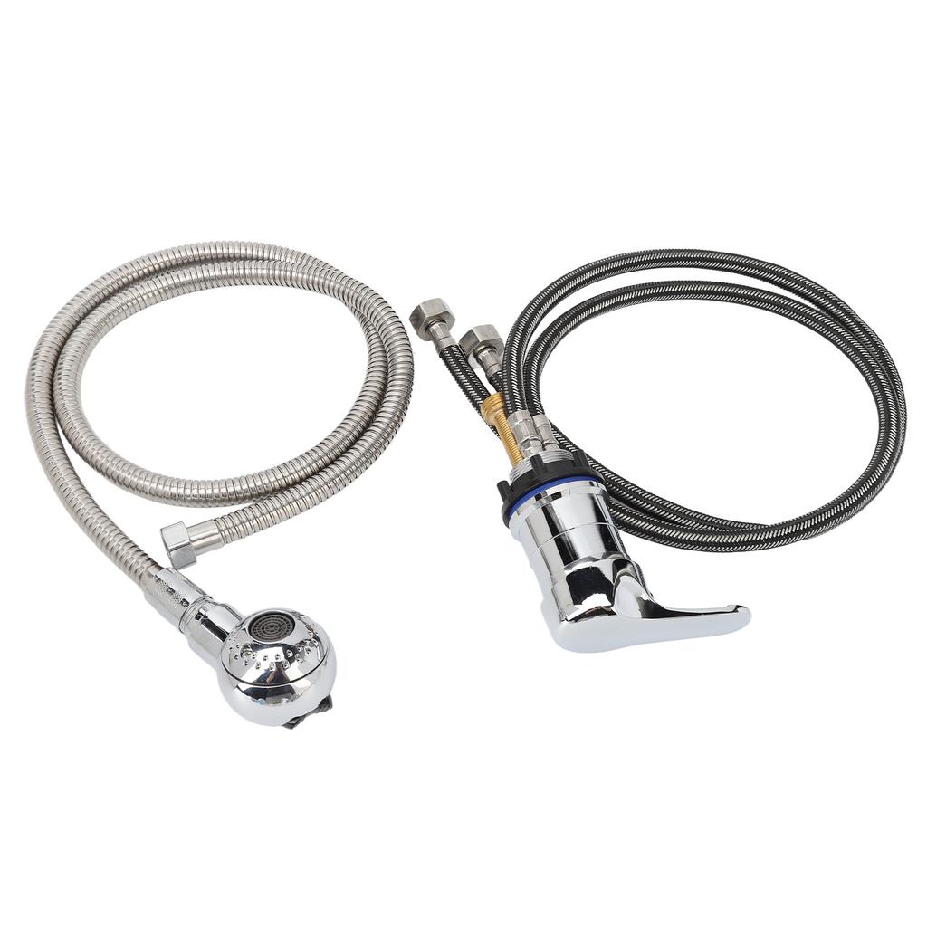 Shampoo Bowl Faucet 70cm Pipe 120cm Soft Hose Pressurized Shampoo Bed Sprayer Kit for Hair Salon