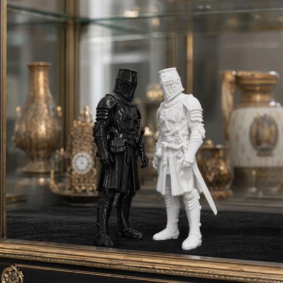 3D-печатная статуя средневекового рыцаря-стражника, скульптура воина в доспехах темного фэнтези, готическая настольная фигурка для офиса, дома, подарок