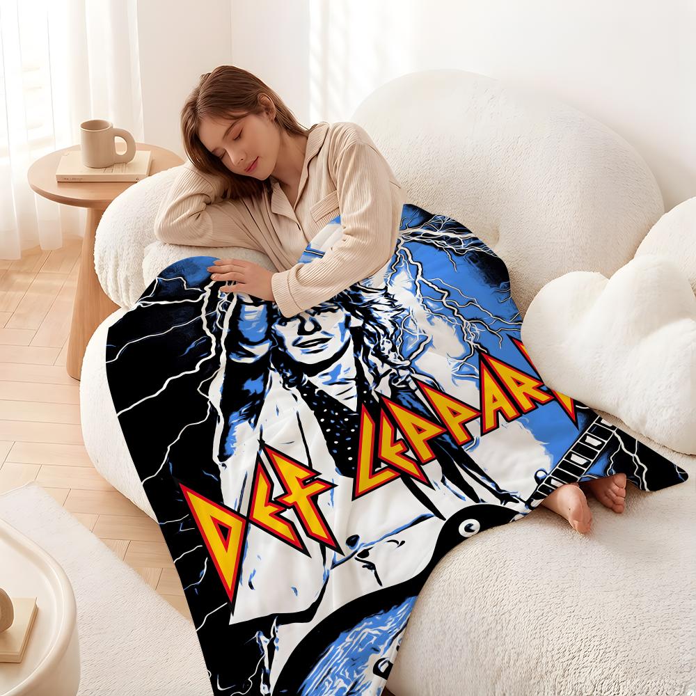 Музыкальное одеяло D-Def L-Leppard, фланелевое, подходит для диванов, кроватей, офисов, путешествий, походных стульев