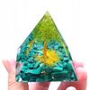 Pyramid Orgonite + Led Lamp Base 5Cm Crystal Stones Amulet 5Cm Hx12