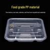 JingJingRS Disposable 3-Compartment Plastic Meal Box