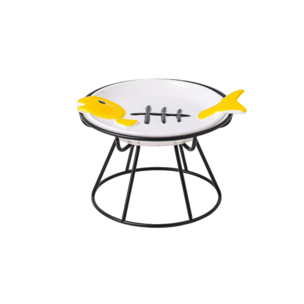 Ceramic Pet Food Water Bowl Cute Raised Pet Feeder Easy To Clean Pet Food Dispenser  Pet Supplies