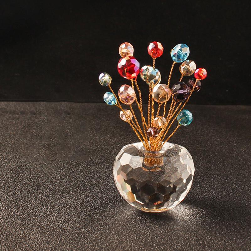 Lucky Fruit Crystal Автомобильный орнамент Красочные бусины Статуэтка Коллекция Домашнее украшение для интерьера