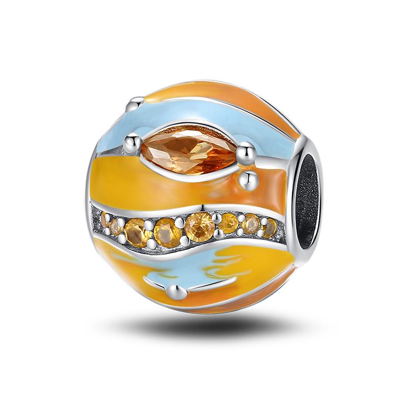 Charms 925 Sterling Silver Sun Moon Star Earth Rocket Planet Charms Beads Fit 925 Original Bracelets DIY Fine Jewelry