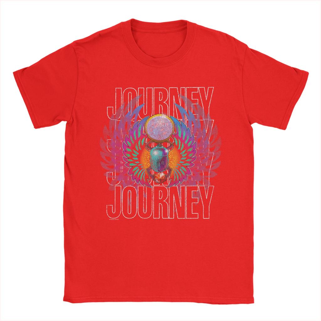 Unisexs Journey Wings Vivid Scarab Band T Shirts Cotton Tops Funny Short Sleeve Round Neck Tees Original TShirt