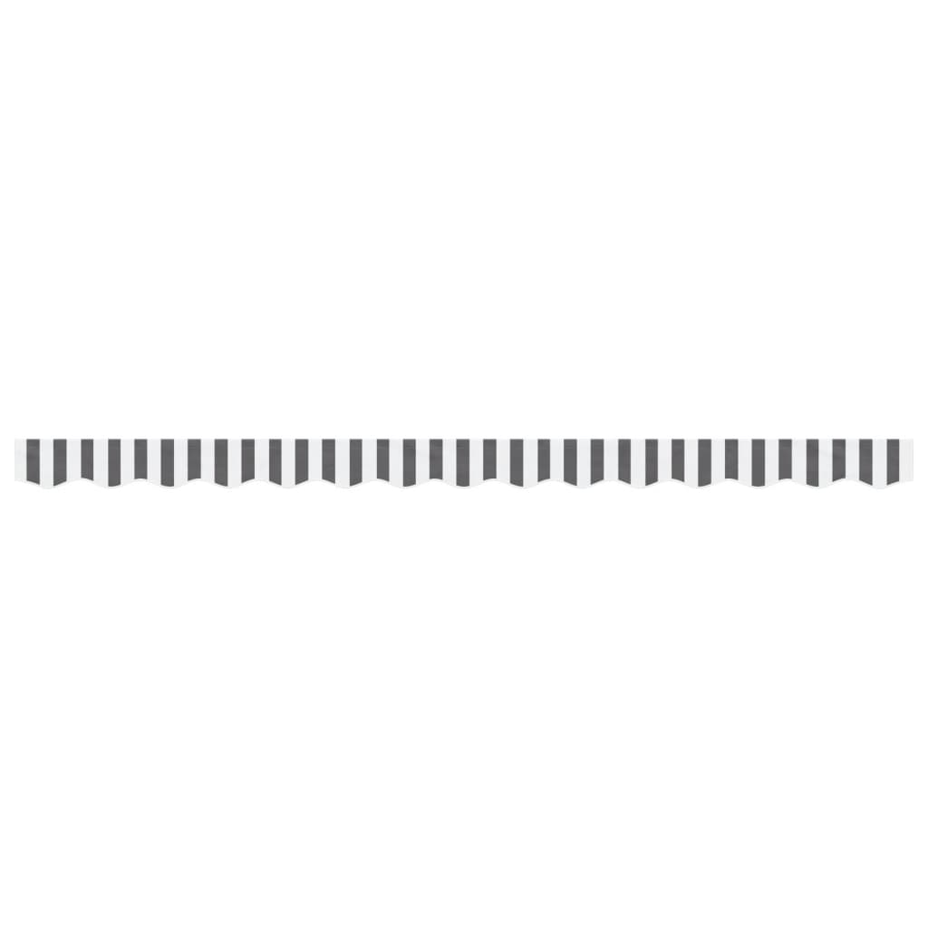 Awning Valance Anthracite and White Striped 3.5 m