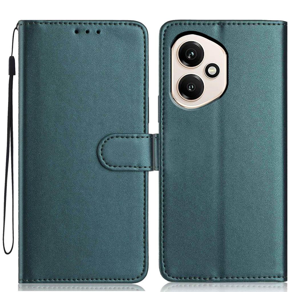 For Honor 400 5G (Global) Wallet Case with Strap/Multiple Card Slots Solid Color Leather Stand Phone Cover