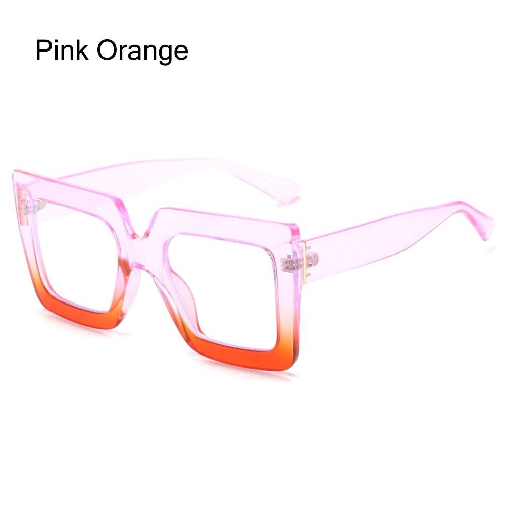 Oversized Anti-Blue Light Glasses Square Female Eyeglasses Vintage Computer Eyewear  for Women