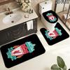 FC Liverpool 3pcs Pattern Flannel Nonslip Absorbent Washable Decorative Bathroom Home Toilet Seat Cover Mat Set