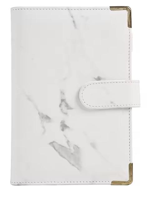 A5 A6 White Black Color Marble Binder DIY Binder Only Cover Diary Agenda Planner Paper Cover School Stationery