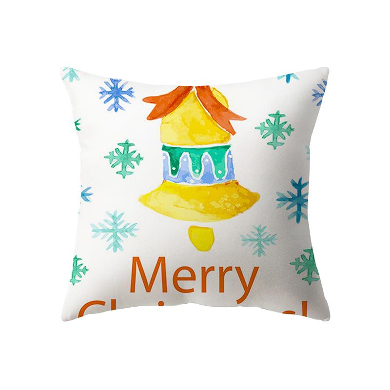 Рождественская тема, наволочка с принтом, домашняя гостиная, украшение для дивана, квадратная полиэстеровая подушка, наволочка
