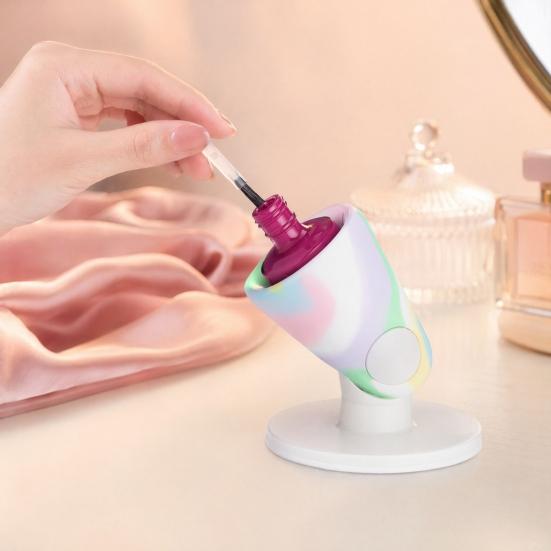 Hinge Untippable Nail Polish Bottle Holder, Anti-Spill Tilted Nail Polish Bottle Stand, Nail Polish Bottle Display Rack for Home, Nail Salon