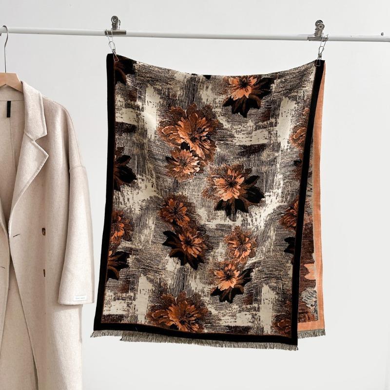 Шарф женский новая мода двусторонний универсальный шарф из искусственного кашемира Синьцзян Тибет путешествия высококачественная теплая шаль